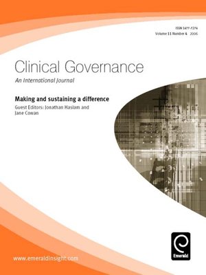 cover image of Clinical Governance: An International Journal, Volume 11, Issue 4